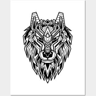 Wolf head Posters and Art